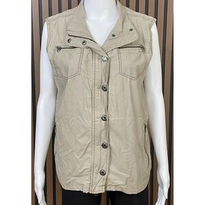 Cabela's Women's L Brown Vest Canvas Utility Camping Gorpcore Workwear Hunting